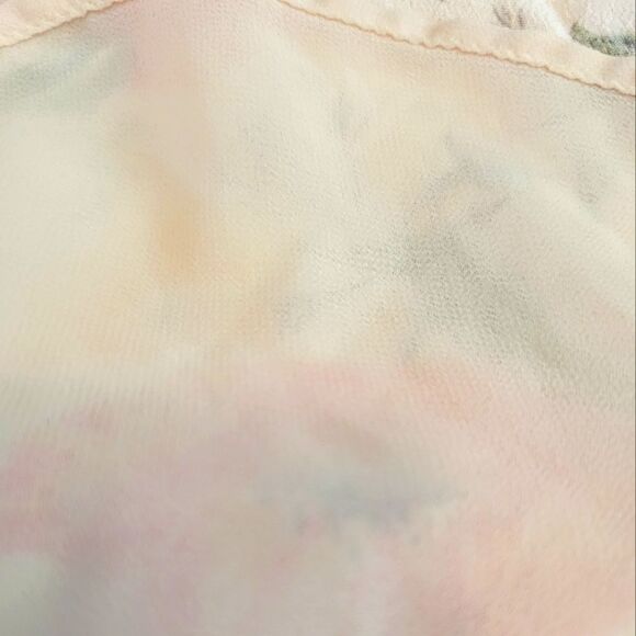 EC ASTR THE LABEL PEACH FLORAL DRESS W/TIE ON THE CHEST SZ.M - Picture 5 of 6